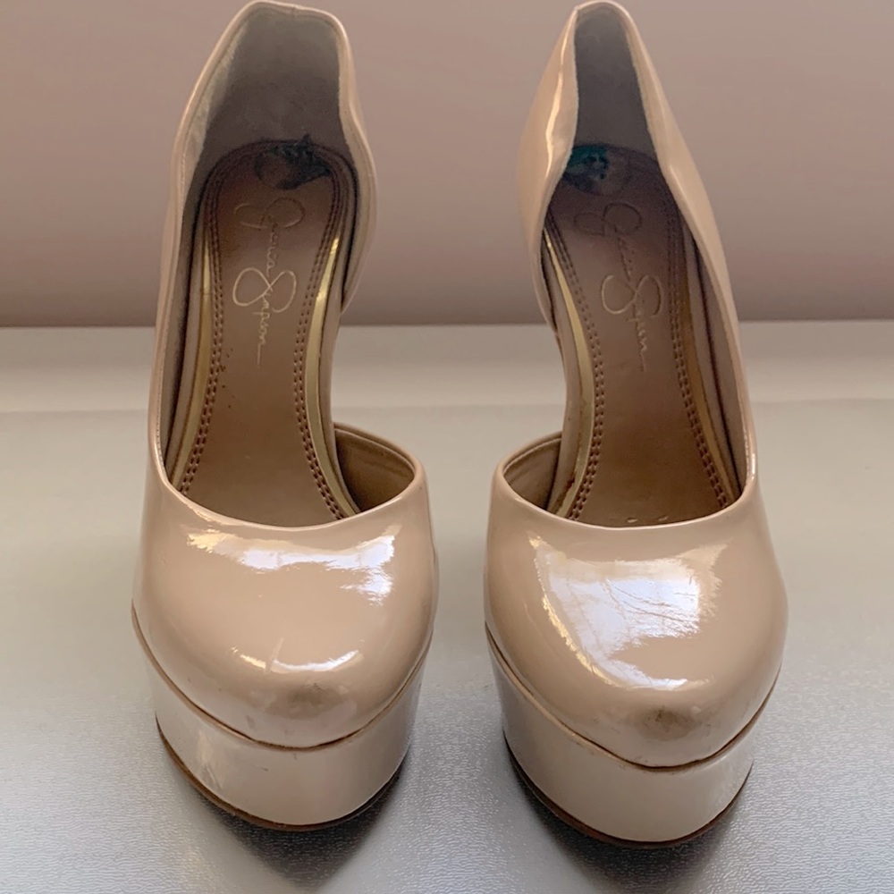 Nude platform Jessica Simpson 5 inch heel. Size 8